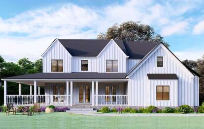 Modern Farmhouse House Plan #699-00133 Elevation Photo