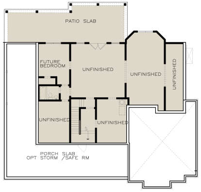 Basement for House Plan #699-00133
