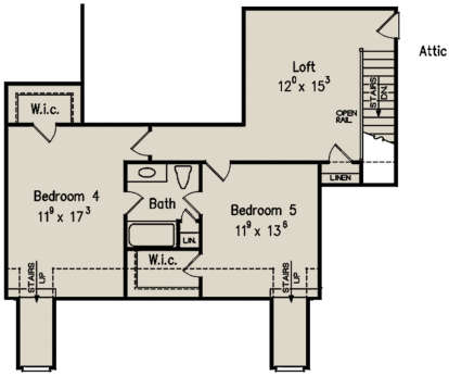 Optional Second Floor for House Plan #8594-00222