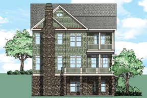 Narrow Lot House Plan #8594-00223 Elevation Photo