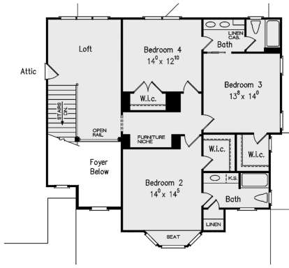 Second Floor for House Plan #8594-00225
