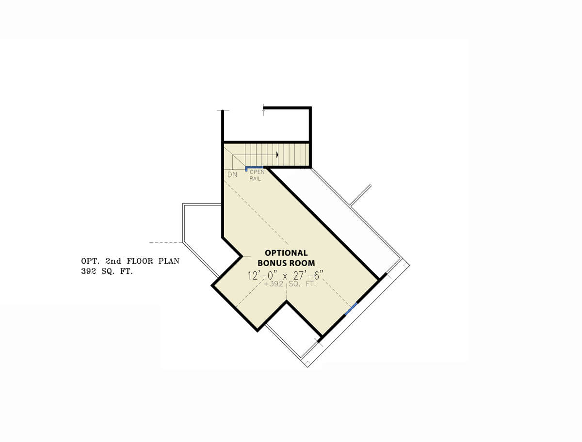 Optional Bonus Room for House Plan #699-00137