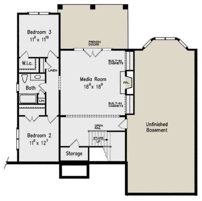 Basement for House Plan #8594-00234