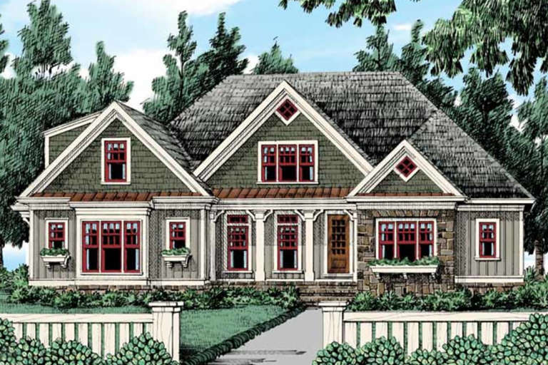 House Plan House Plan #21066 Front Elevation 