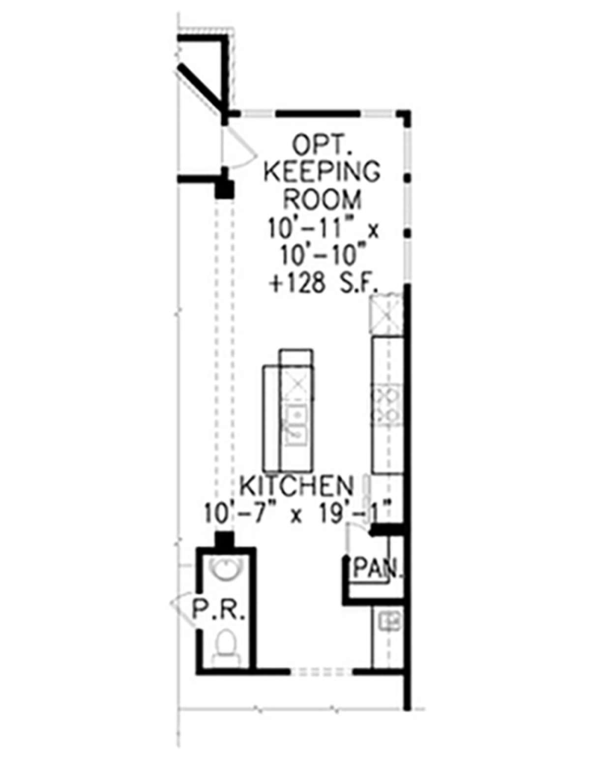 Optional Keeping Room for House Plan #699-00143