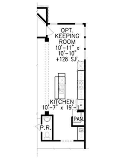 Optional Keeping Room for House Plan #699-00143