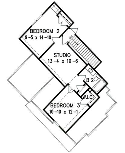 Optional Second Floor Layout for House Plan #699-00145