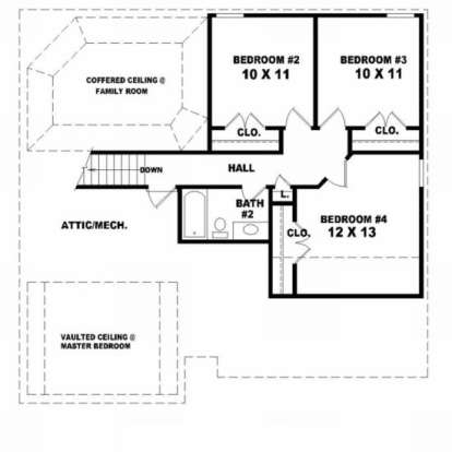 Second Floor for House Plan #053-00055