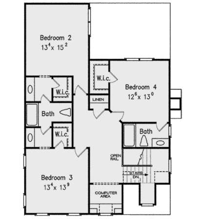 Second Floor for House Plan #8594-00243