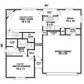 First Floor for House Plan #053-00056