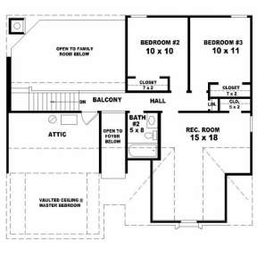 Second Floor for House Plan #053-00056