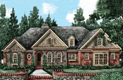 European House Plan #8594-00247 Elevation Photo