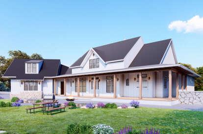 Modern Farmhouse House Plan #699-00153 Elevation Photo