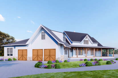Modern Farmhouse House Plan #699-00153 Elevation Photo