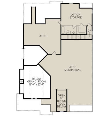 Attic/Storage for House Plan #699-00155