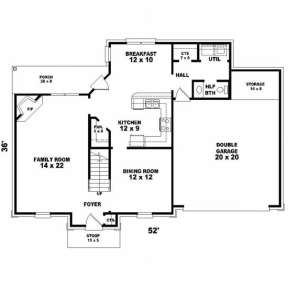 First Floor for House Plan #053-00057