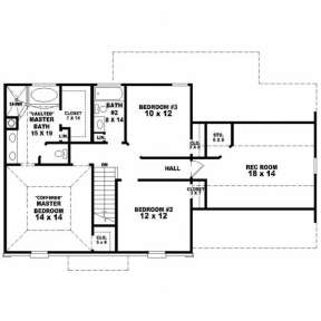 Second Floor for House Plan #053-00057