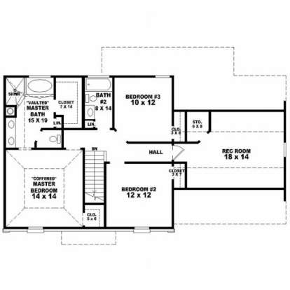 Second Floor for House Plan #053-00057