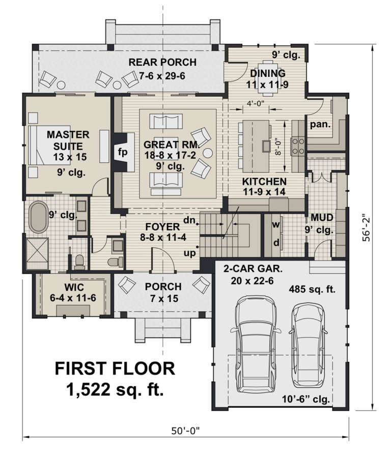 House Plan House Plan #21100 Drawing 1