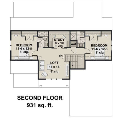 Second Floor for House Plan #098-00313