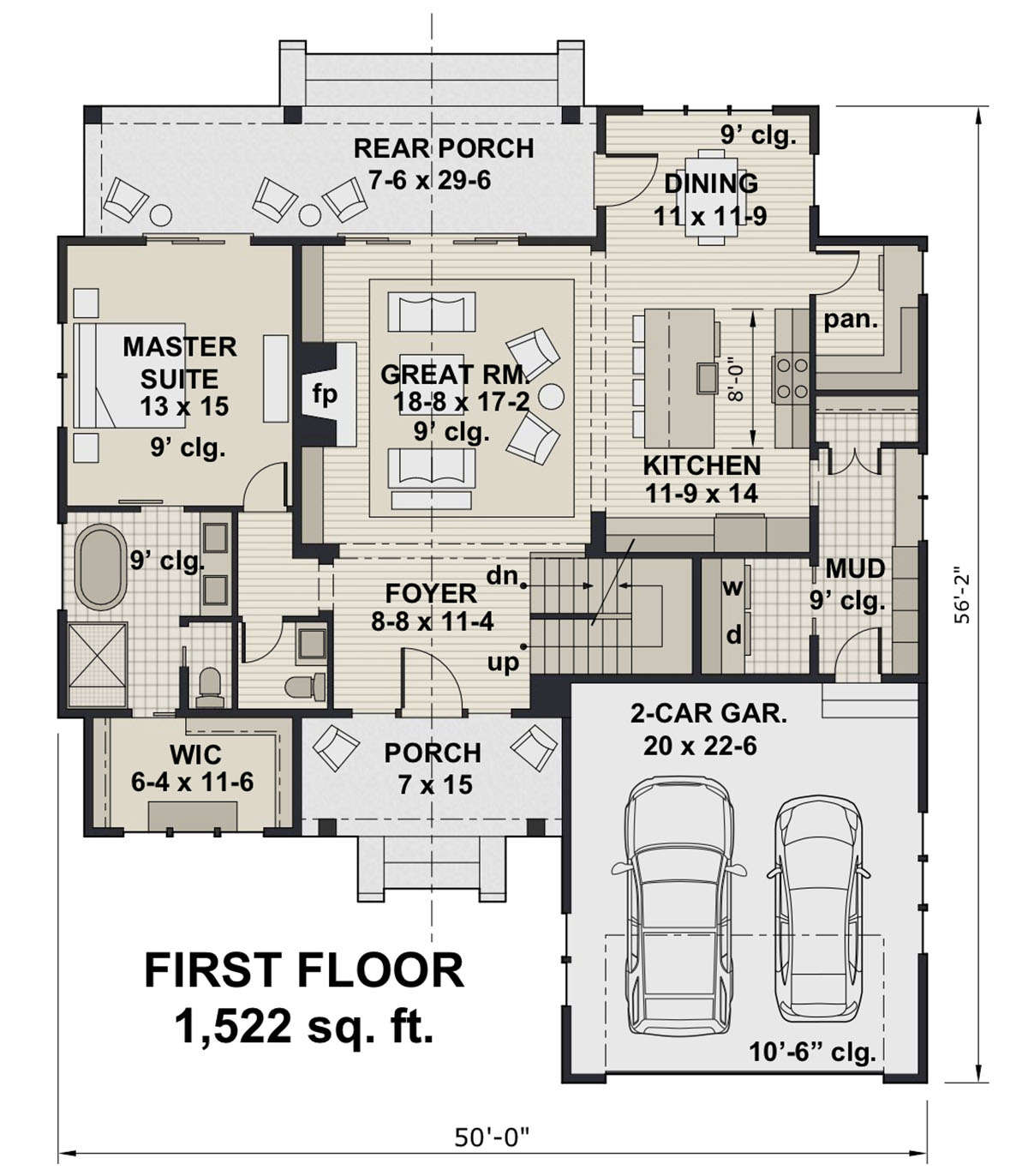 Main Floor for House Plan #098-00314