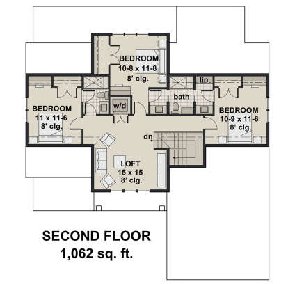 Second Floor for House Plan #098-00314