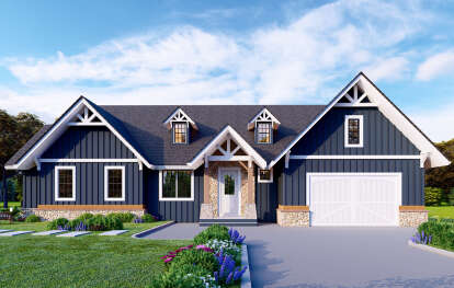 Ranch House Plan #699-00166 Elevation Photo