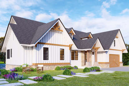 Ranch House Plan #699-00166 Elevation Photo