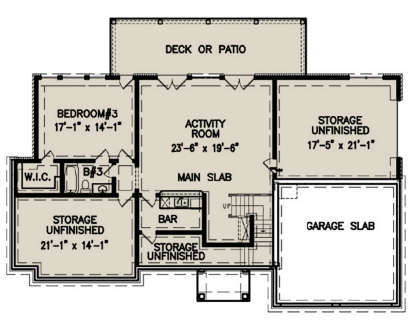 Basement for House Plan #699-00166