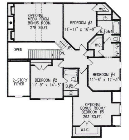Second Floor for House Plan #699-00167