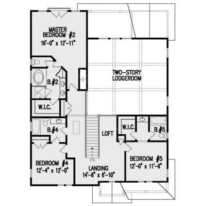 Second Floor for House Plan #699-00168