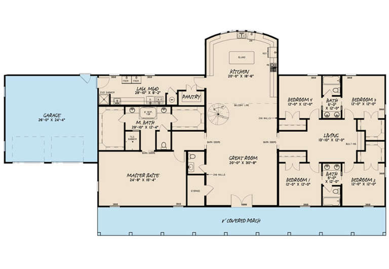 House Plan House Plan #21122 Drawing 1