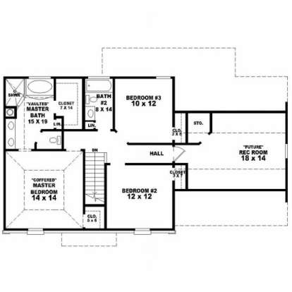 Second Floor for House Plan #053-00060