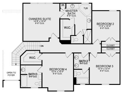 Second Floor for House Plan #3978-00210