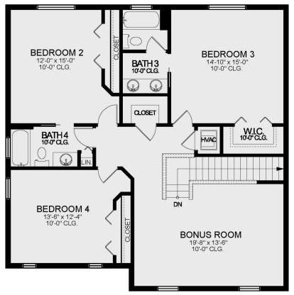 Second Floor for House Plan #3978-00216