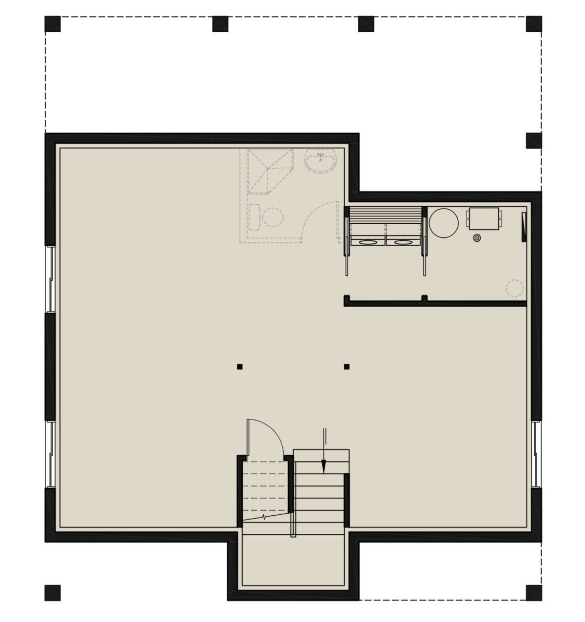 Basement for House Plan #034-01154