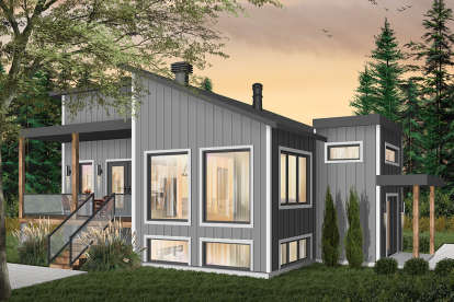 Contemporary House Plan #034-01155 Elevation Photo