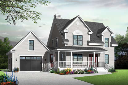 Country House Plan #034-01156 Elevation Photo