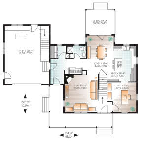 Main Floor for House Plan #034-01156