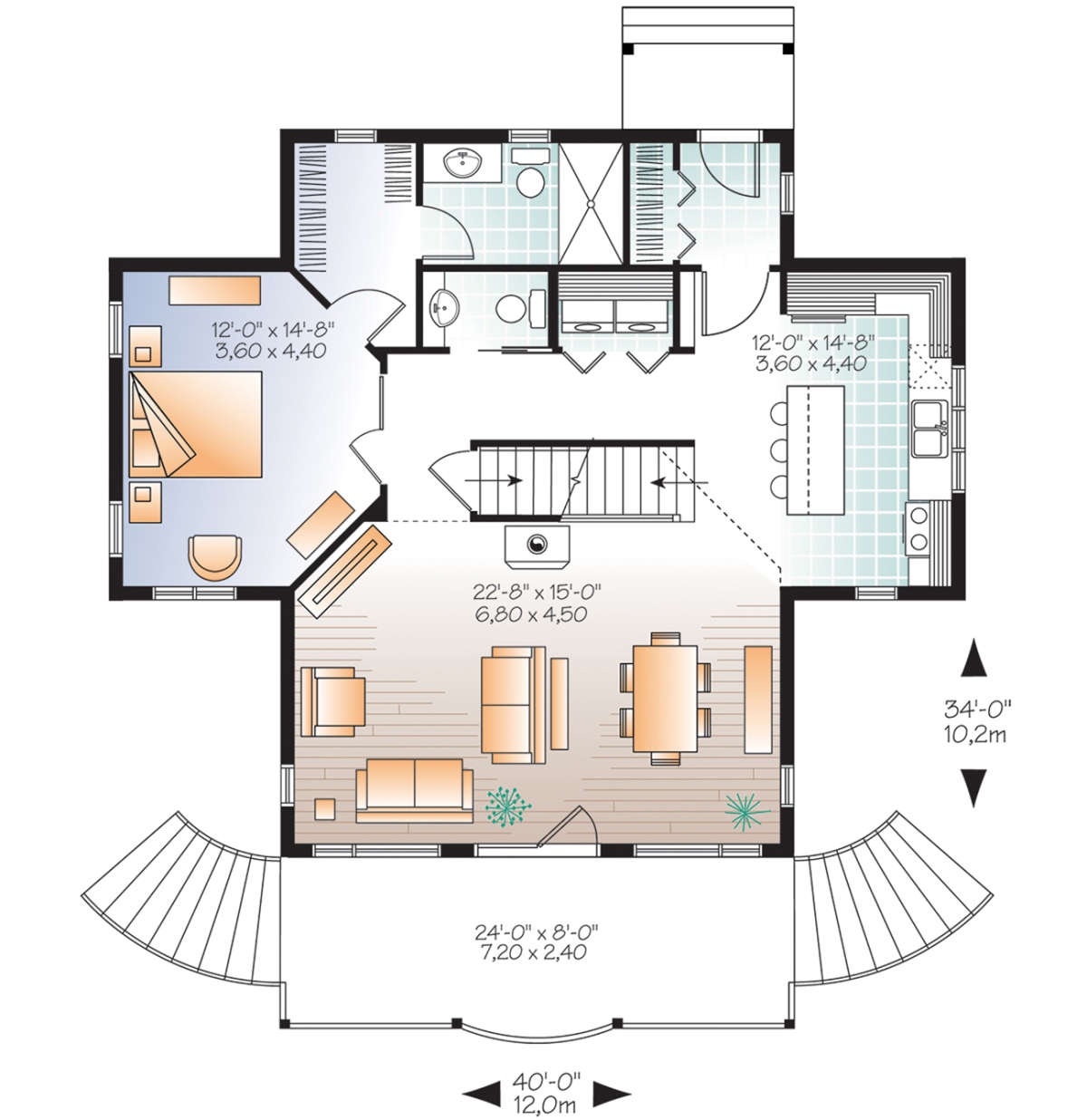Main Floor for House Plan #034-01157