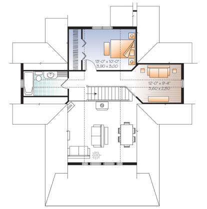 Second Floor for House Plan #034-01157