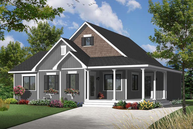 Country House Plan #034-01158 Elevation Photo