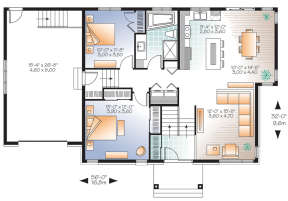Main Floor for House Plan #034-01160