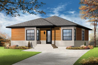 Contemporary House Plan #034-01161 Elevation Photo