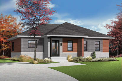Contemporary House Plan #034-01163 Elevation Photo