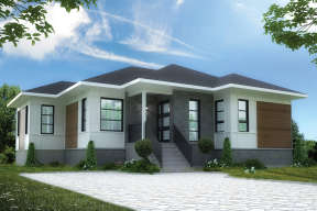 Contemporary House Plan #034-01165 Elevation Photo