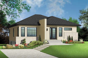 Contemporary House Plan #034-01167 Elevation Photo