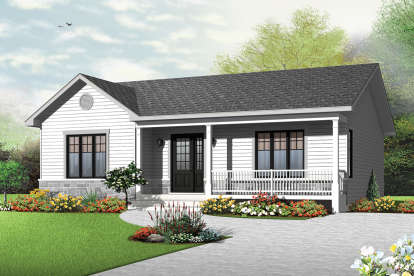 Ranch House Plan #034-01168 Elevation Photo