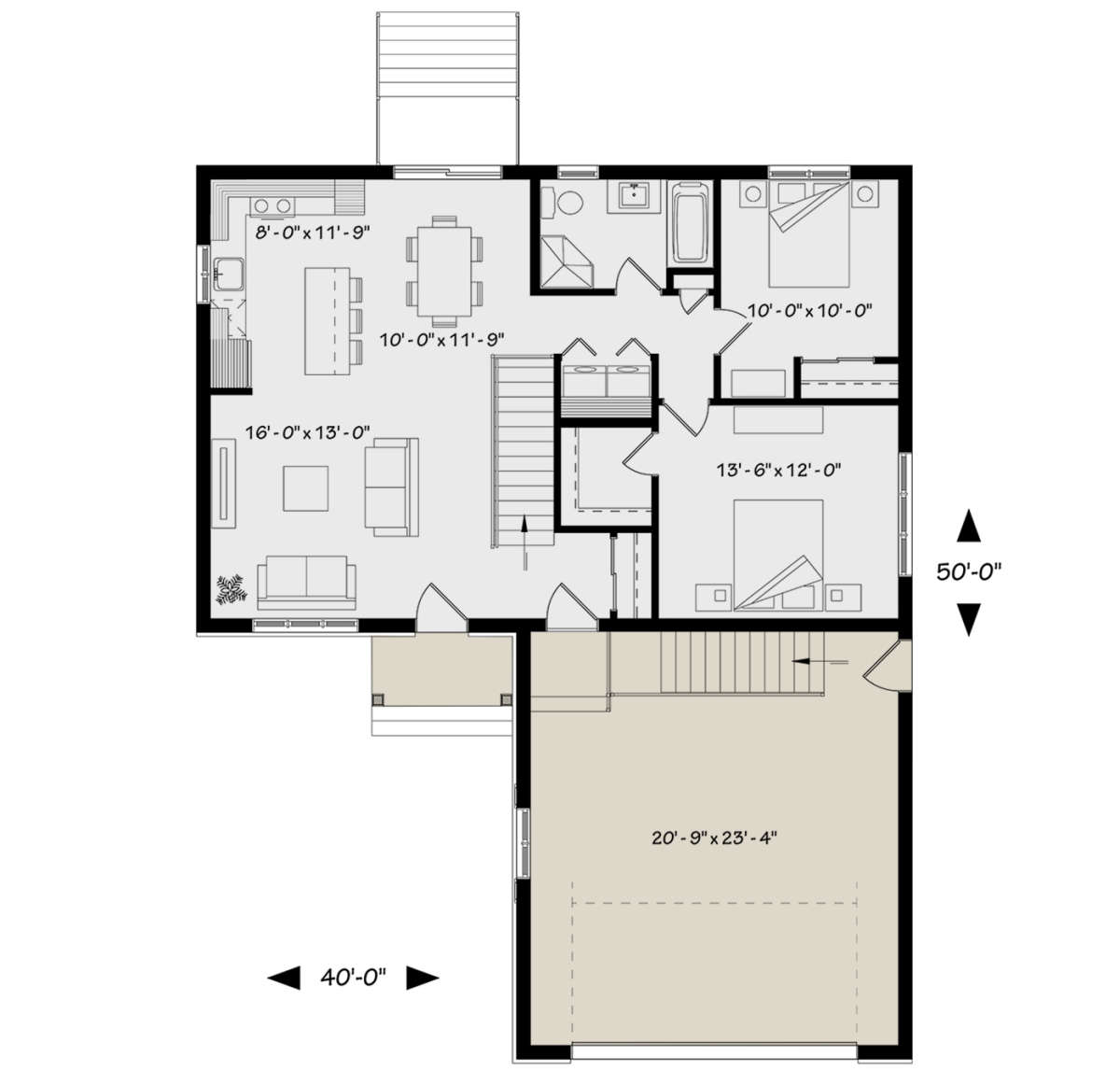 Main Floor for House Plan #034-01170