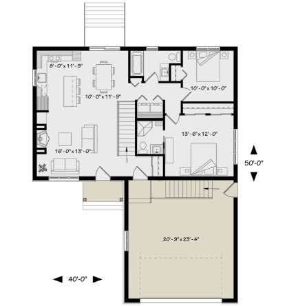 Main Floor for House Plan #034-01171